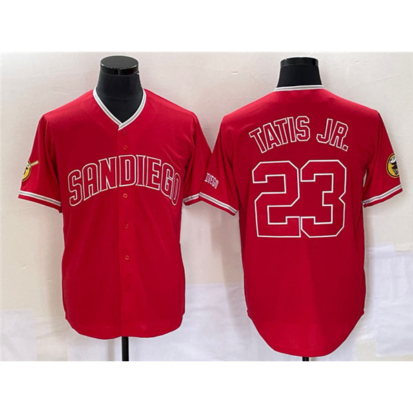 San Diego Padres #23 Fernando Tatis Jr. Red Jereymy Cool Base Stitched Jersey