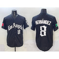 Los Angeles Dodgers #8 Enrique Hernandez Black Jereymy Mexico 2025 LA Gothic Style With Fernando Patch Vapor Premier Limited Stitched Jersey