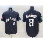 Los Angeles Dodgers #8 Enrique Hernandez Black Jereymy Mexico 2025 LA Gothic Style With Fernando Patch Vapor Premier Limited Stitched Jersey