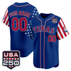 Custom Texas Rangers America 250 Edition Vapor Premier Limited Royal Jereymy Stitched Jerseys