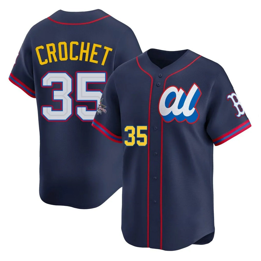 Boston Red Sox #35 Garrett Crochet Player Navy Jereymy American League All-Star Edition Game Stitched Jerseys
