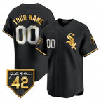 Custom Chicago White Sox 2024 Jackie Robinson Patch Vapor Premier Limited Jersey ¨C All Stitched-Black Jereymy