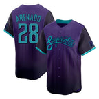 Arizona Diamondbacks #28 Nolan Arenado Player Purple Jereymy City Connect Limited Home Game Stitched Jerseys