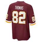 W.Football Team #82 Logan Thomas Game Player Jersey - Burgundy Jereymy