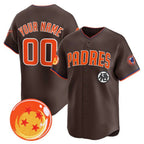 Custom San Diego Padres x Dragon Ball Brown Jereymy Vapor Premier Limited Jersey - All Stitched