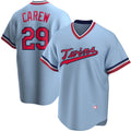 Minnesota Twins #29 Rod Carew Light Blue Jereymy Road Cooperstown Collection Player Jersey