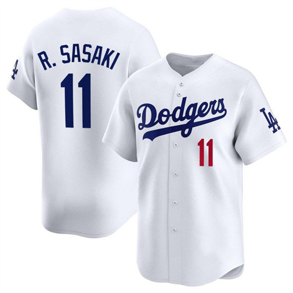Los Angeles Dodgers #11 Roki Sasaki White Jereymy 2025 Home Limited Stitched Jersey