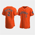 Houston Astros #2 Jose Altuve Orange Jereymy 60th Anniversary Flex Base Stitched Jersey