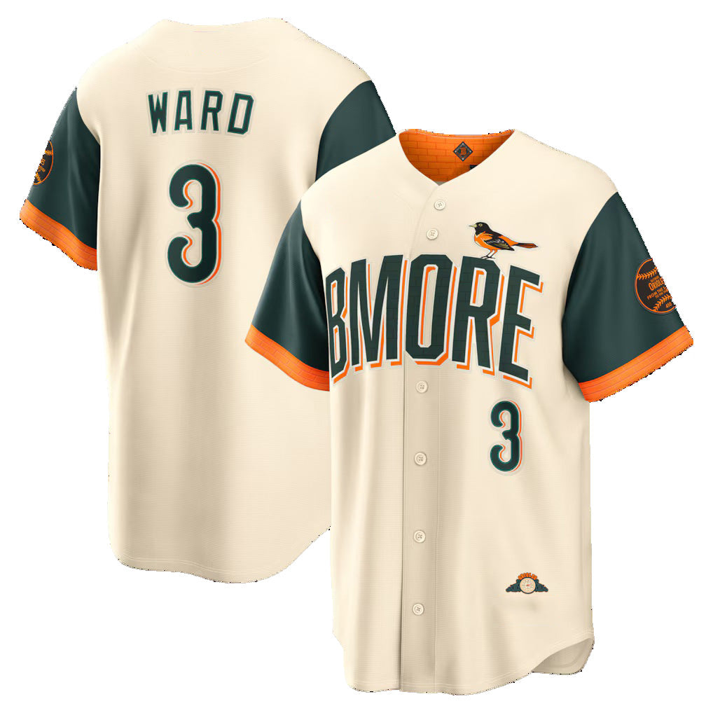 Baltimore Orioles #3 Taylor Ward Natural Jereymy 2026 City Connect Stadium Jersey