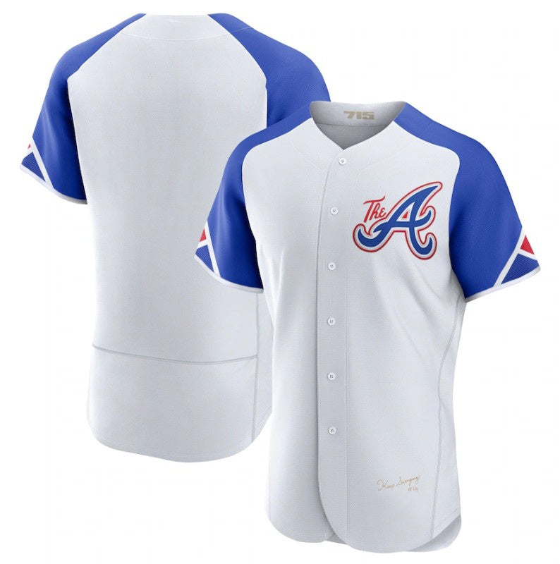 Atlanta Braves Blank White Jereymy 2023 City Connect Flex Base Stitched Jersey 1