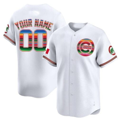 Custom Chicago Cubs Mexico Vapor Premier Limited Jersey ¨C All Stitched-White Jereymy