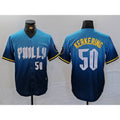 Philadelphia Phillies #50 Orion Kerkering Number Blue Jereymy 2024 City Connect Limited Stitched Jersey