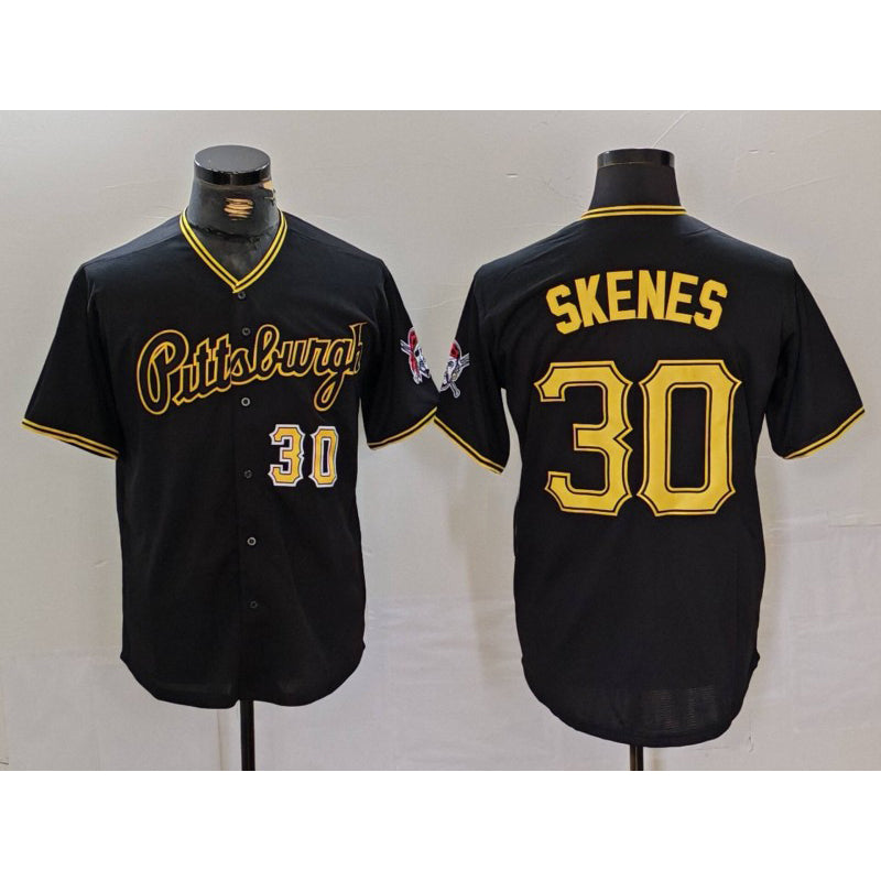 Pittsburgh Pirates #30 Paul Skenes Black Jereymy Cool Base Jersey
