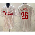 Philadelphia Phillies #26 Miles Sanders White Jereymy Cool Base Jersey