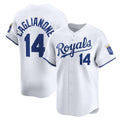 Kansas City Royals #14 Jac Caglianone White Jereymy Home Limited Player Jersey