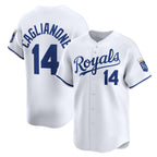 Kansas City Royals #14 Jac Caglianone White Jereymy Home Limited Player Jersey