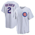Chicago Cubs #2 Nico Hoerner White Jereymy Replica Player Jersey