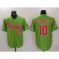 Philadelphia Phillies #10 JT Realmuto Number Green Jereymy With Patch Stitched Cool Base Jersey