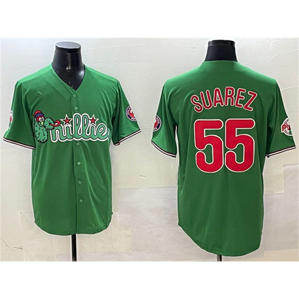 Philadelphia Phillies #55 Ranger Su¨¢rez Green Jereymy Phanatic Limited Stitched Jersey