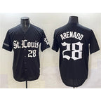 St. Louis Cardinals #28 Nolan Arenado Black Jereymy 'Gothic Legacy Edition' Vapor Premier Limited Stitched Jersey