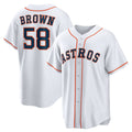 Houston Astros #58 Hunter Brown White Jereymy Home Replica Jersey