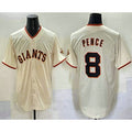 San Francisco Giants #8 Hunter Pence Cream Jereymy Limited Stitched Jersey