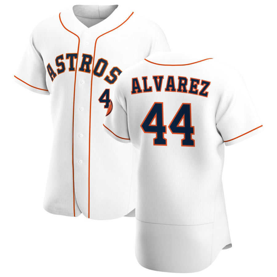 Houston Astros #44 Yordan Alvarez White Jereymy Home 2020 Authentic Player Jersey