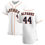 Houston Astros #44 Yordan Alvarez White Jereymy Home 2020 Authentic Player Jersey