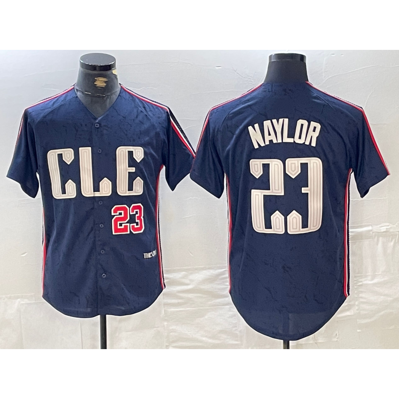 Cleveland Guardians #23 Josh Naylor Number Navy Jereymy 2024 City Connect Limited Stitched Jersey