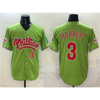 Philadelphia Phillies #3 Bryce Harper Light Green Jereymy Phanatic Limited Stitched Jersey