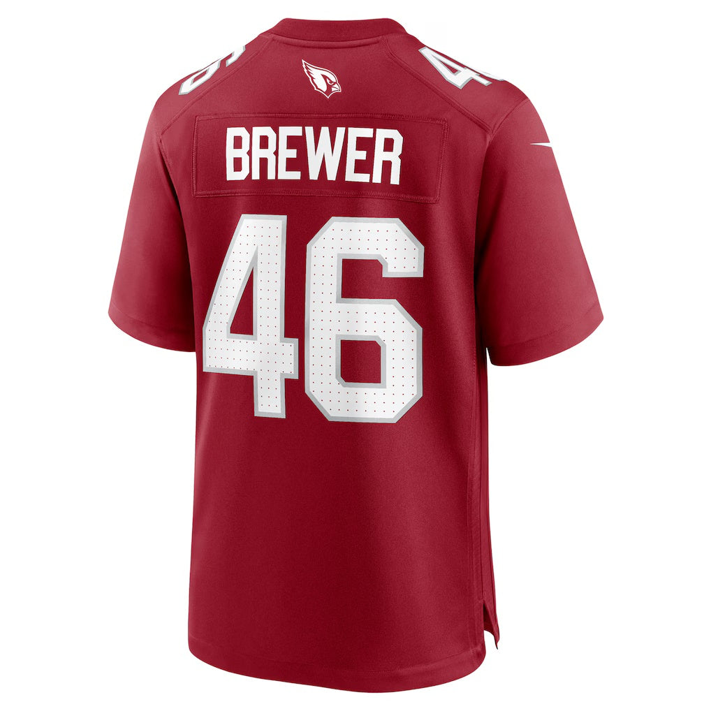 A.Cardinals #46 Aaron Brewer Cardinal Jereymy Team Game