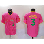 San Diego Padres #3 Jackson Merrill Pink Jereymy Player Number Fashion Jersey 2