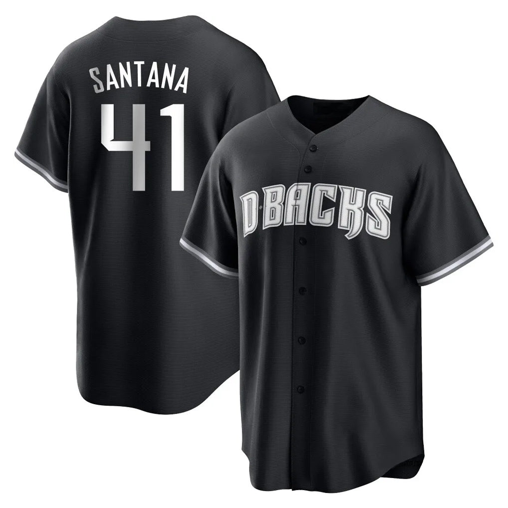 Arizona Diamondbacks #41 Carlos Santana Player Black Jereymy Game Home Stitched Jerseys