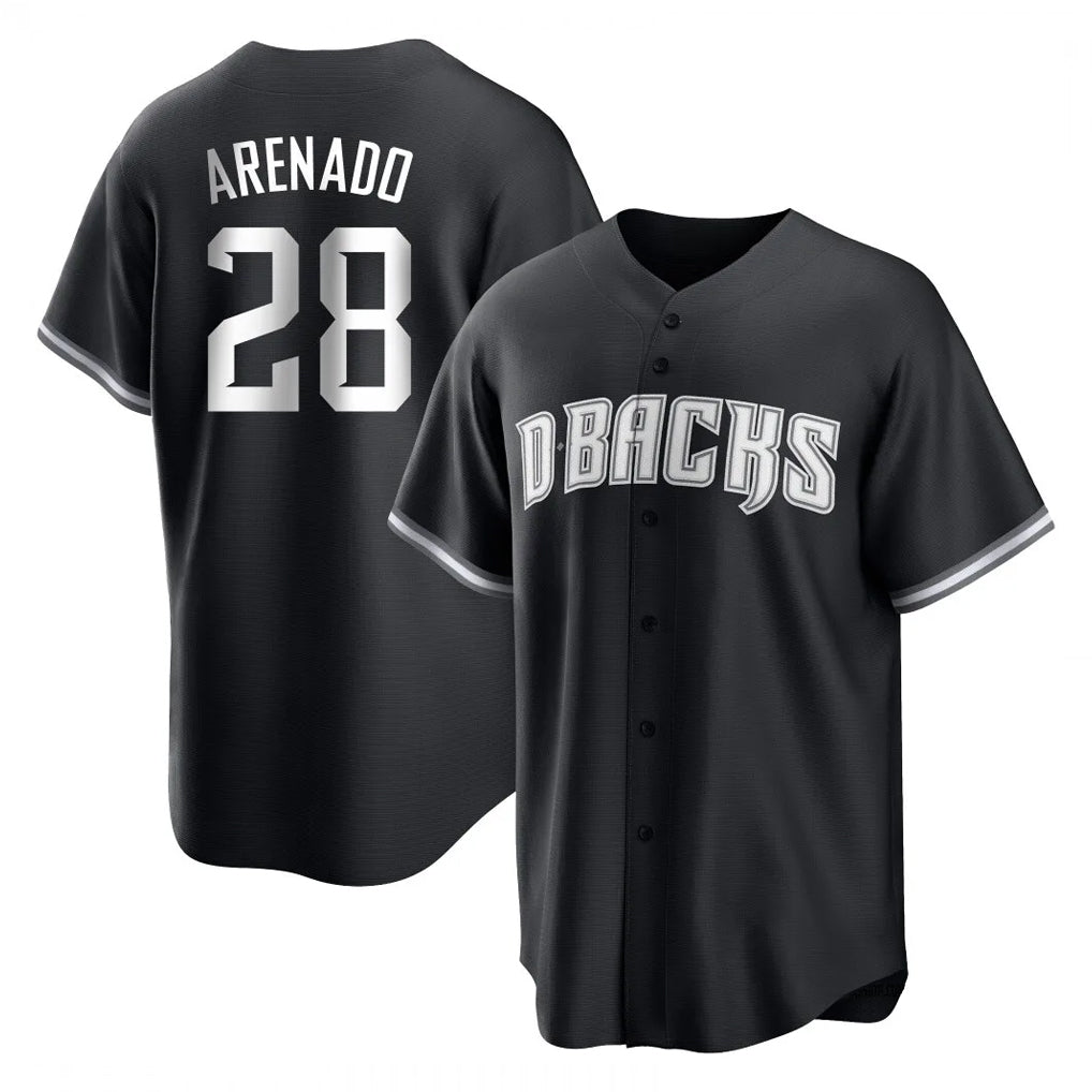 Arizona Diamondbacks #28 Nolan Arenado Player Black Jereymy Game Home Stitched Jerseys