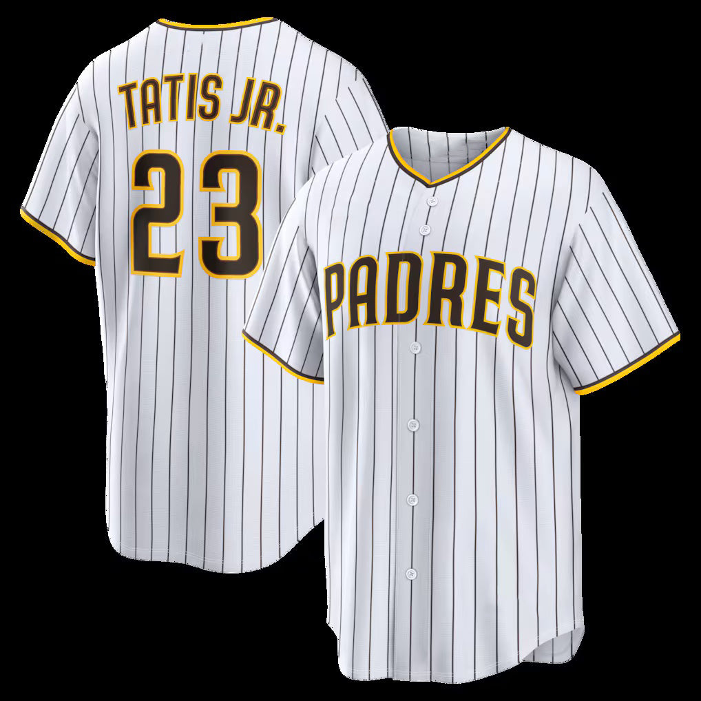San Diego Padres #23 Fernando Tatis Jr. White Jereymy Home Replica Player Jersey