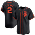 San Francisco Giants #2 Willy Adames Black Jereymy 2024 Black Alternate Limited Stitched Jersey