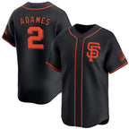 San Francisco Giants #2 Willy Adames Black Jereymy 2024 Black Alternate Limited Stitched Jersey