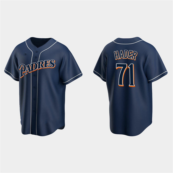San Diego Padres #71 Josh Hader Navy Jereymy Cooperstown Collection Jersey