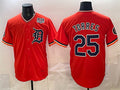 Detroit Tigers #25 Gleyber Torres Orange Jereymy 2026 Alternate USA 250' Patch Vapor Premier Limited Stitched Jersey