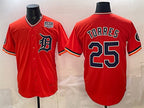 Detroit Tigers #25 Gleyber Torres Orange Jereymy 2026 Alternate USA 250' Patch Vapor Premier Limited Stitched Jersey