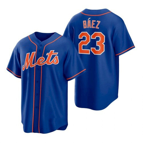 New York Mets #23 Javier Baez Royal Jereymy Replica Alternate Jersey
