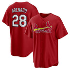 St. Louis Cardinals #28 Nolan Arenado Red Jereymy Alternate Official Replica Player Jersey
