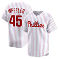 Philadelphia Phillies #45 Zack Wheeler White Jereymy Home Limited Player Jersey