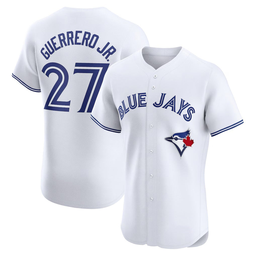Toronto Blue Jays #27 Vladimir Guerrero Jr. White Jereymy Home Elite Player Jersey