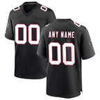 Custom A.Falcons Black Jereymy Throwback Game Jersey