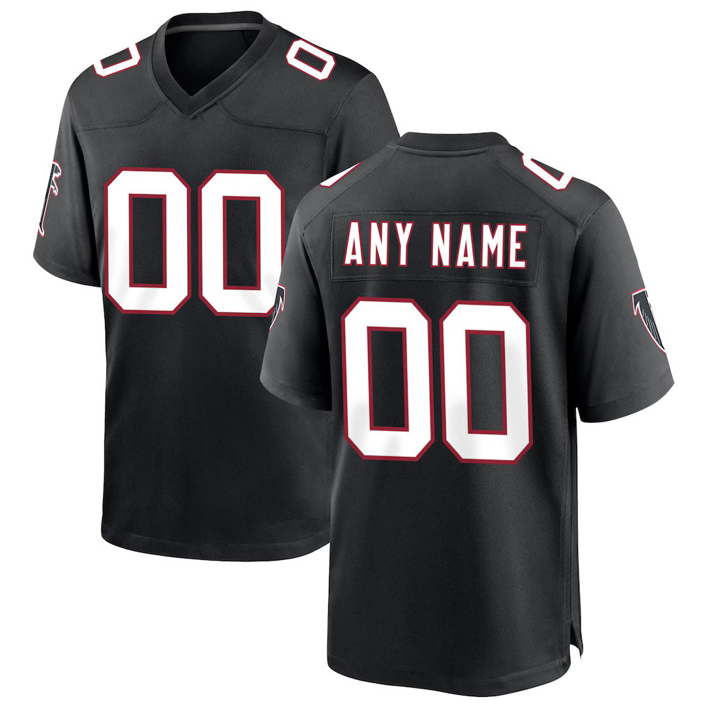 Custom A.Falcons Black Jereymy Throwback Game Jersey