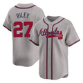 Atlanta Braves #27 Austin Riley Player Gray Jereymy Limited Home Game Stitched Jerseys