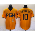 Pittsburgh Pirates #10 Bryan Reynolds Number Gold Jereymy 2023 City Connect Stitched Jersey