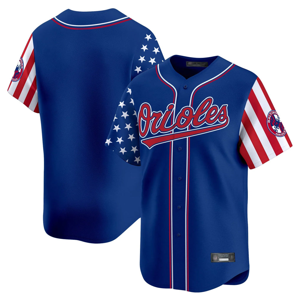 Baltimore Orioles Royal Jereymy Independence Day Vapor Premier Limited Home Game Blank Player Stitched Jerseys