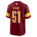 W.Commanders #51 Ale Kaho Burgundy Jereymy Team Game Jersey